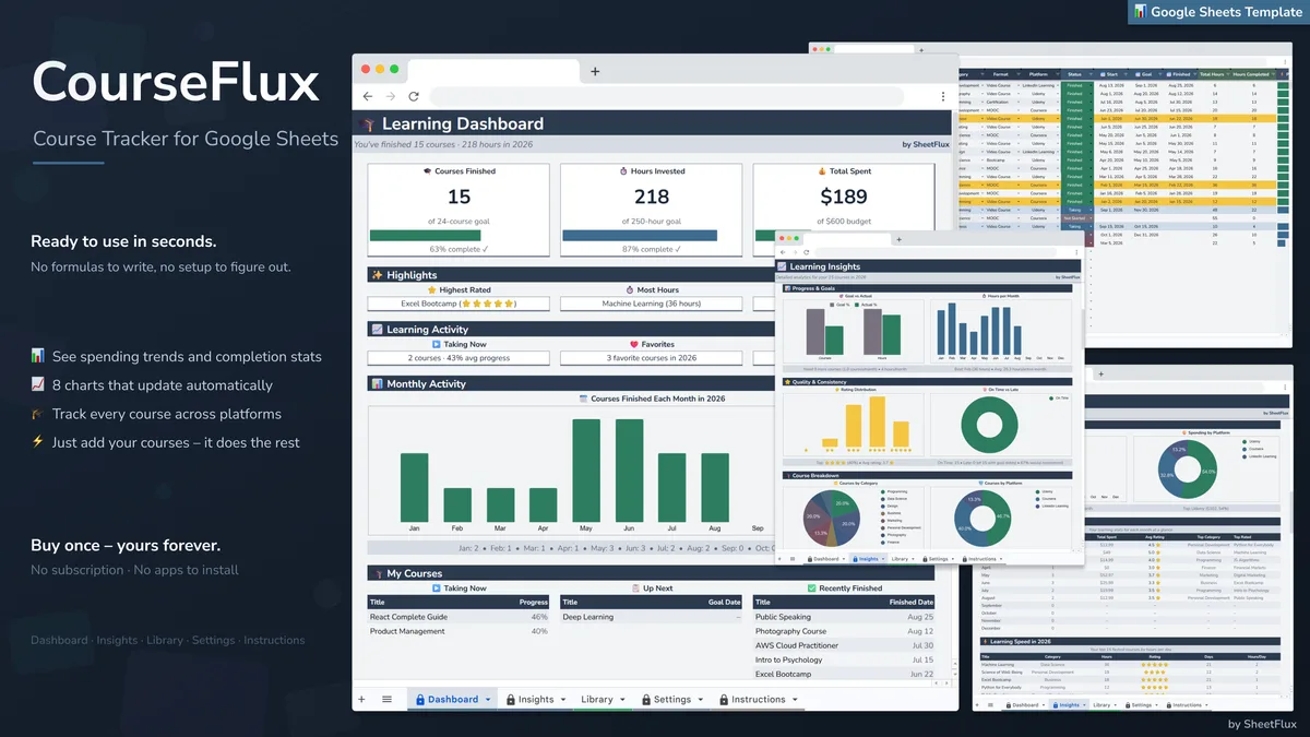 CourseFlux — Online Course Tracker