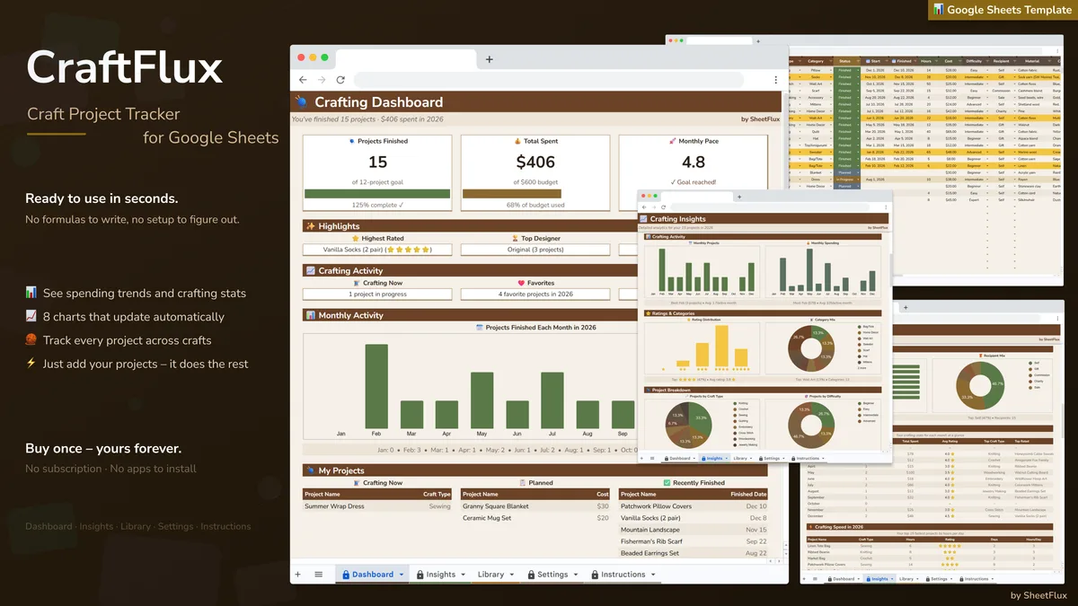 CraftFlux — Craft Project Tracker